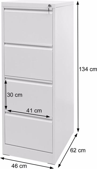 Actual product image Jamb Lockable hanging file cabinet (134 x 46 x 62 cm)