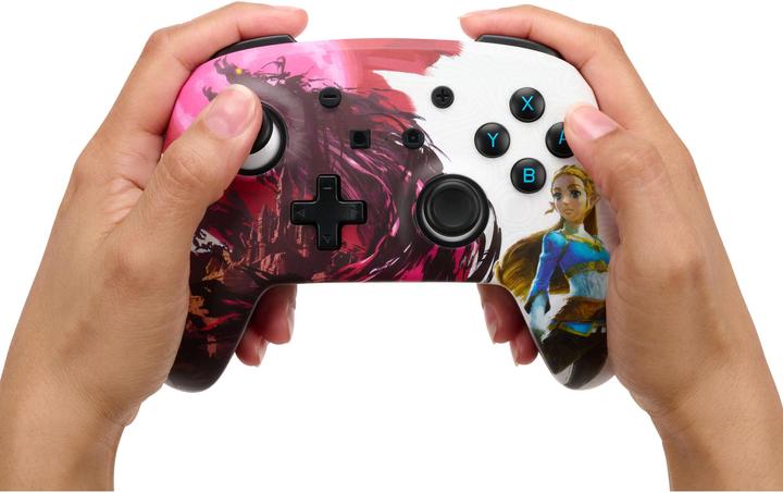 Image du produit PowerA Manette Switch sans fil améliorée - Zelda Blood Moon (rose/blanc) (Switch Lite, Switch)