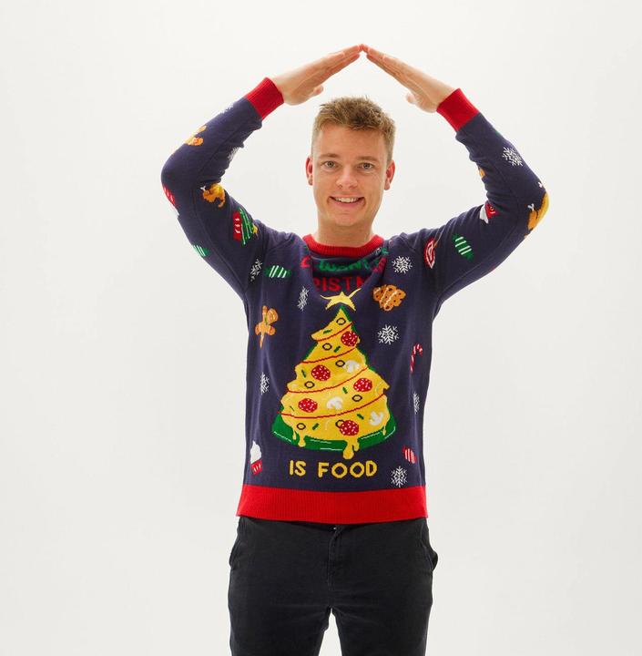 Actual product image Christmas Sweats All I Want For Christmas Is Food LED Sweater (L)