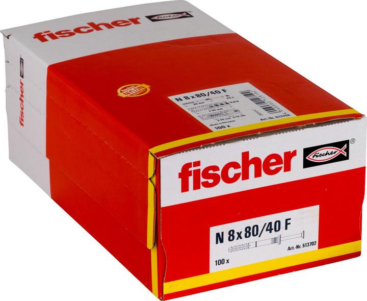 Image du produit Fischer Tampon à clouer à tête plate KS Z acier N-F (100 pcs)