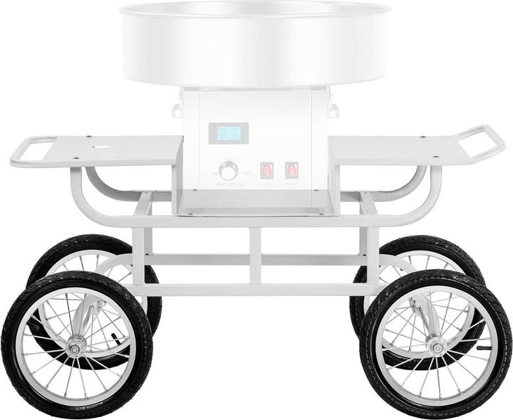 Image du produit Royal Catering Chariot pour machine barbe à papa - 4 roues - Blanc