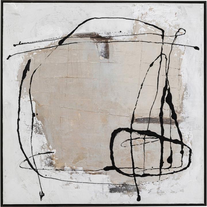 Image du produit Kare Design Tableau encadré Dust Gris 100x100cm (100 x 100 cm)