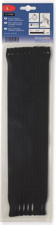 Image du produit HellermannTyton Attache-câbles rapide 330x12,5 textile noir. (Serre-câbles en plastique, 330 mm, 10 pcs)