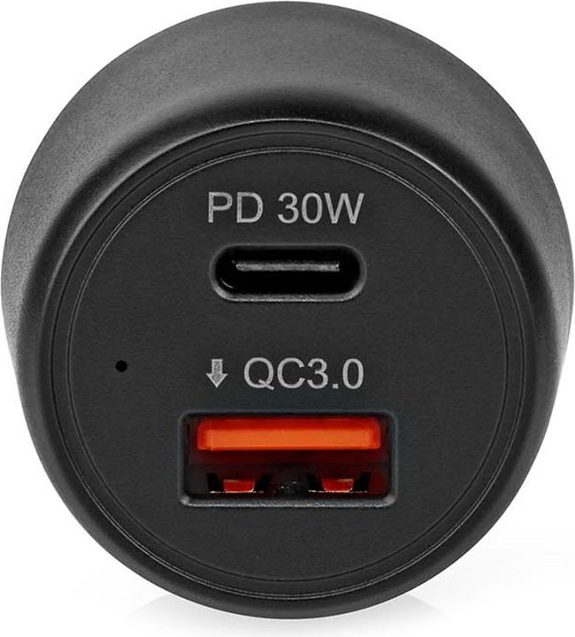 Actual product image Nedis 1xUSB-C PD 30W and 1xUSB-A QC3 Power Delivery black