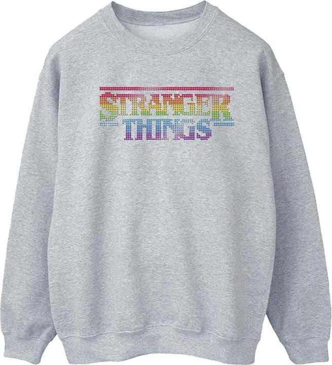 Netflix Stranger Things Rainbow Dot Logo Sweatshirt (L)