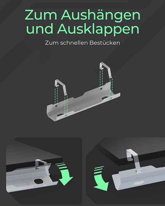 Actual product image Icy Box Cable management tray (Cable hole, 61 cm)