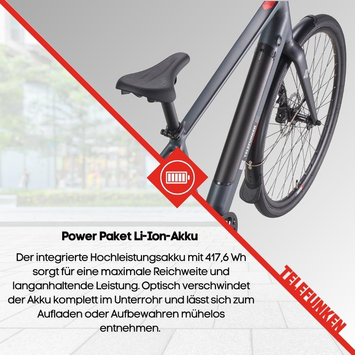 Produktbild Telefunken Urban E-Bike Herren UH210 28 Zoll Hinterradmotor 7-Gang Kettenschaltung (48 cm)