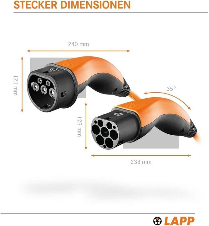 Image du produit Lapp Mobility EV-TYP2 Ladekabel HELIX 1-phasig (Type 2, 7.40 kW, 32 A, 5 m)