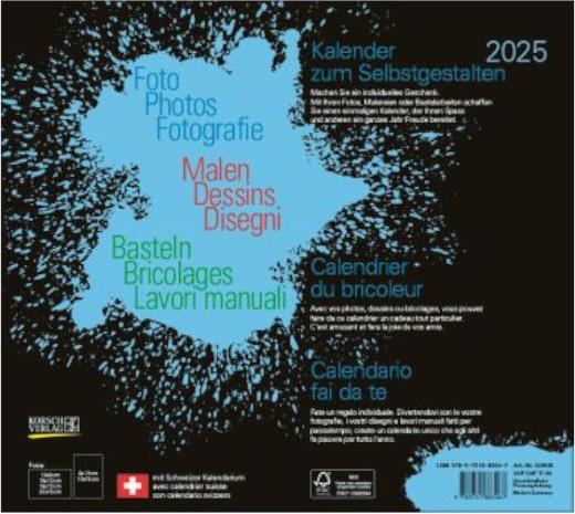 Produktbild BLANKOKALENDER 24x21 CH.SCHWARZ (24 x 21.5 cm, Deutsch)