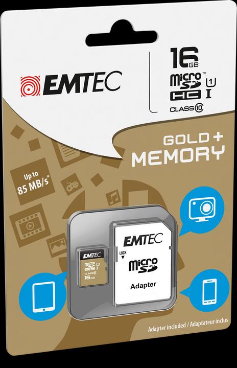Immagine prodotto Emtec oro+ (16 GB, microSDHC, U1, UHS-I)