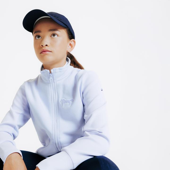 Actual product image Fouganza Reit-Sweatjacke 500 Kinder lila