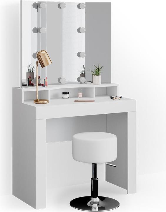 Produktbild Vicco Nora mit Hocker und Beleuchtung (43.5 x 43.5 x 155 cm)