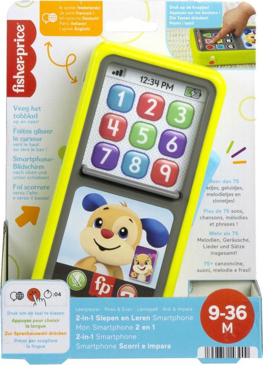 Image du produit Fisher-Price 2-in-1 Slide to Learn Smartphone (DU, F, D, I, QE) (Allemand, Français, Italien, Anglais)