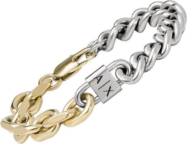 Immagine prodotto Armani Exchange Bracciale bicolore da uomo Timeless AXG0115710 (19 cm, Acciaio inossidabile)