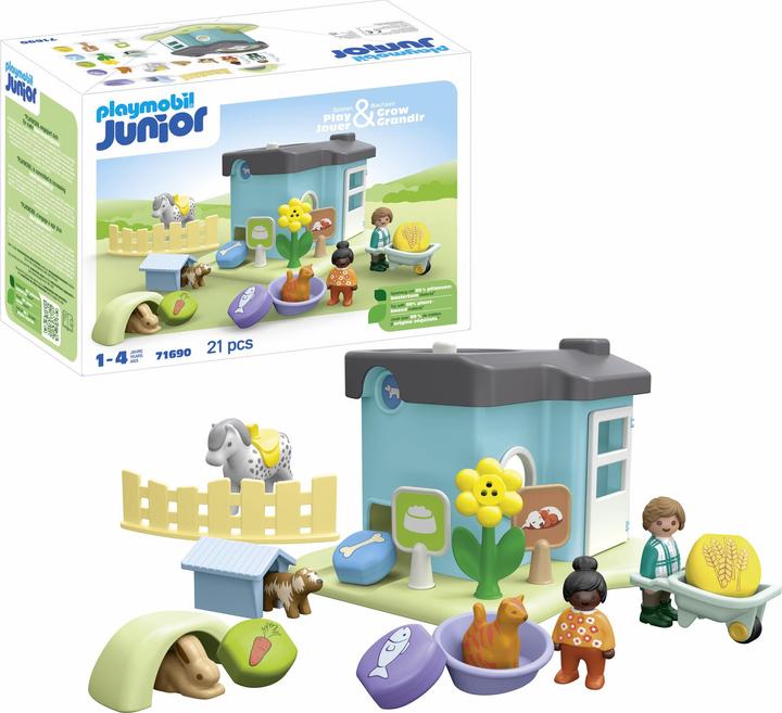 Image du produit Playmobil Pension pour animaux avec distributeur de nourriture (71690, Playmobil 1.2.3)