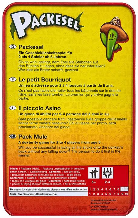 Nutritional values and ingredients Schmidt Spiele Pack mule (German)