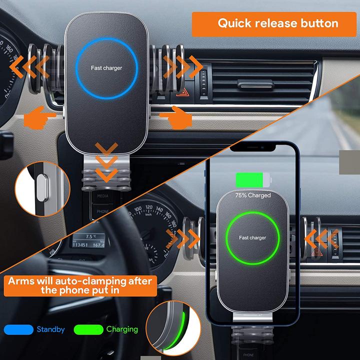 Actual product image Hinyx Wireless car charger (15 W)