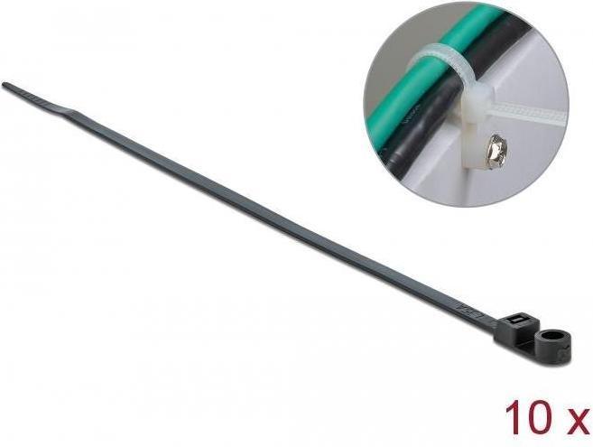 Image du produit Delock Cable tie avec oeillet de fixation (200 mm, 10 pcs)