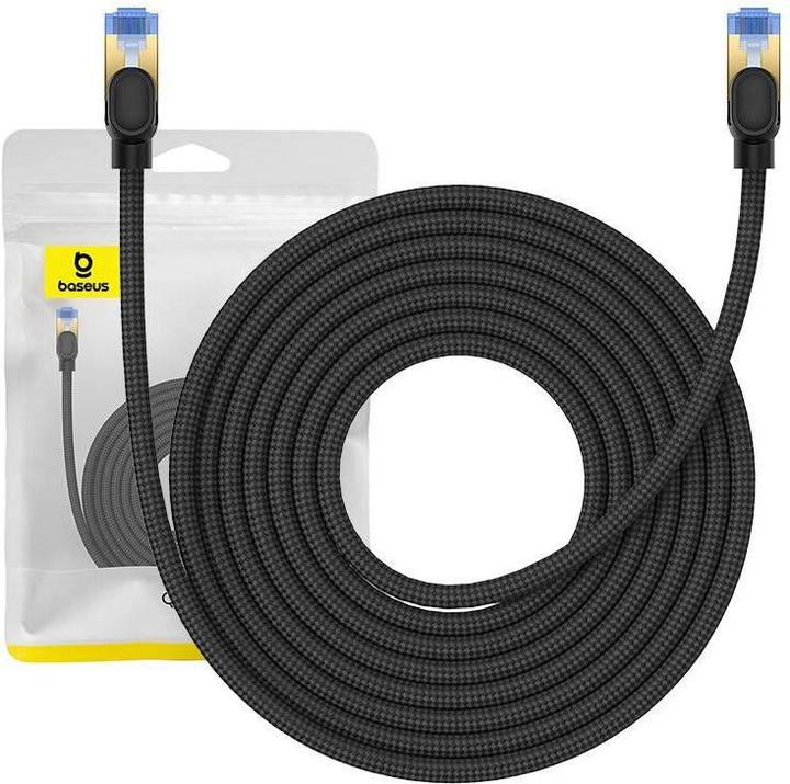 Produktbild Baseus Braided network cable cat.7 Ethernet RJ45, 10Gbps, 8m (black) (S/FTP, CAT7, 8 m)