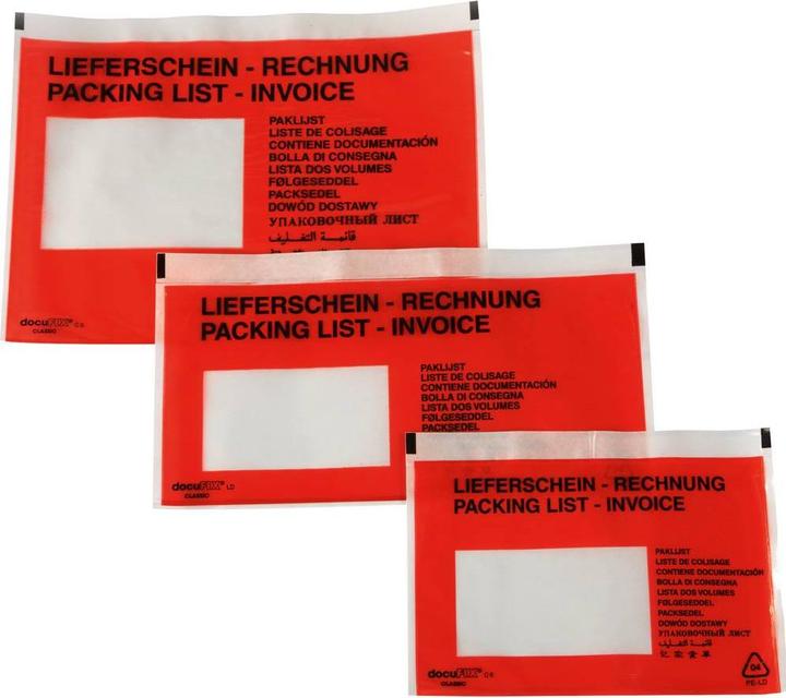 Produktbild Neutralware Dokumententasche Text des Aufdruckes: Lieferschein-Rechnu Format des Umschlages: DIN C5 (240 x 165 mm)