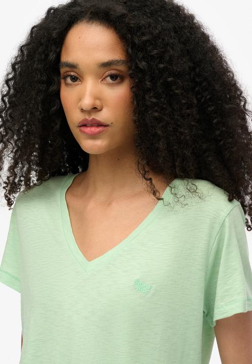 Immagine prodotto Superdry Strukturiertes T-Shirt mit V-Ausschnitt und Stickerei (10)