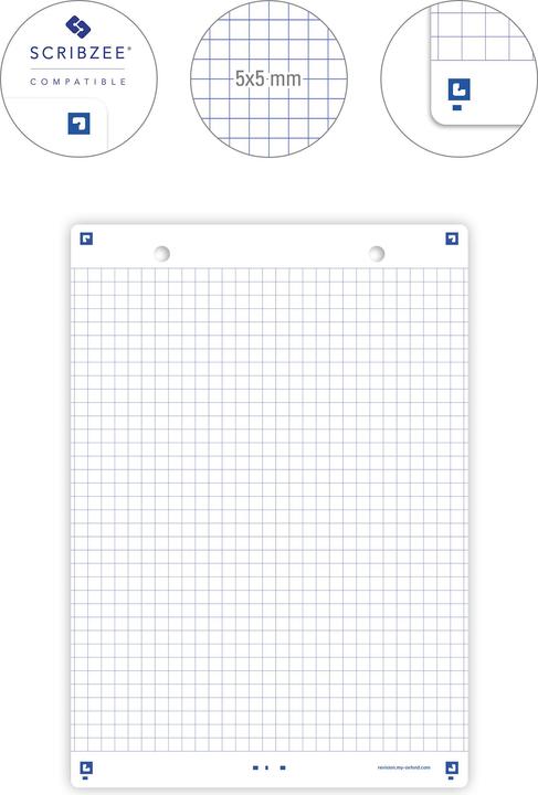 Oxford Fiches bristol REVISION 2.0, A5, blanc (A5, 250 g/m²)