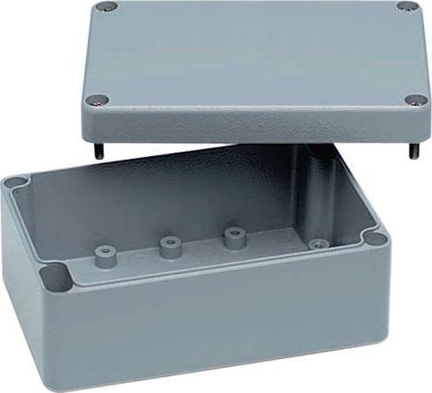 Image du produit Fibox Boîtier universel gris argenté (RAL 7001) 82 x 77 x 57 mm Aluminium (Boîtier)
