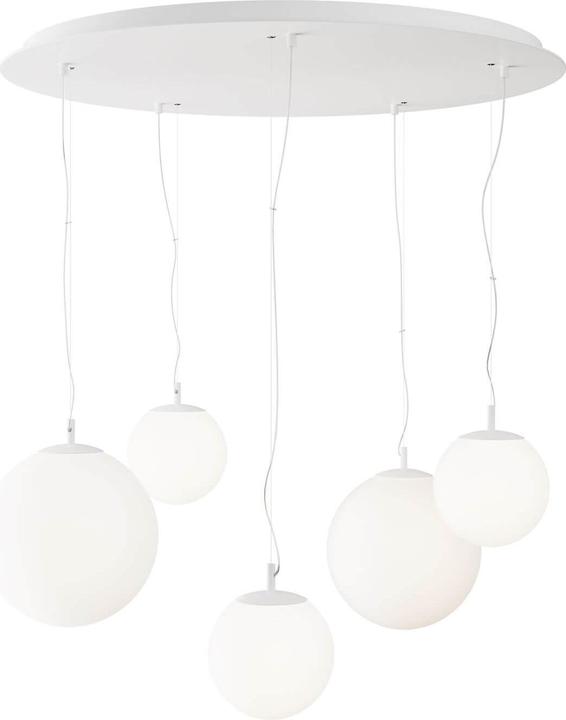Maytoni Lampada a sospensione Basic form, lampada a sospensione 5x E27 bianca, opaca (E27)