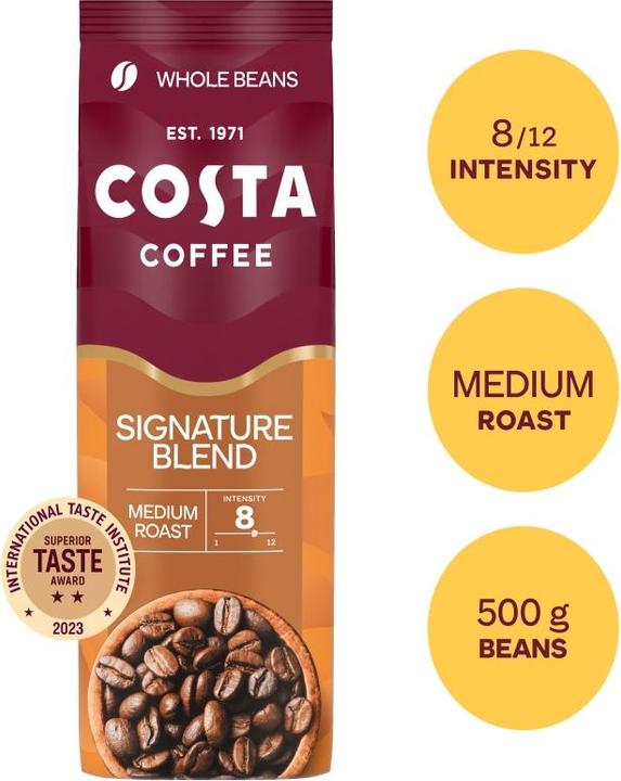 Actual product image Costa Coffee Signature Blend (medium roast) beans (500 g, Medium roast)