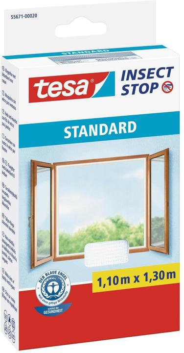 Actual product image tesa Insect screen STANDARD for windows, with Velcro tape, without drilling (110 x 130 cm)