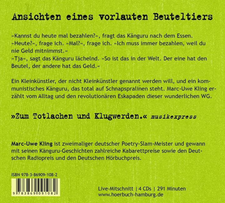 Actual product image The Kangaroo Chronicles (Marc-Uwe Kling, German)