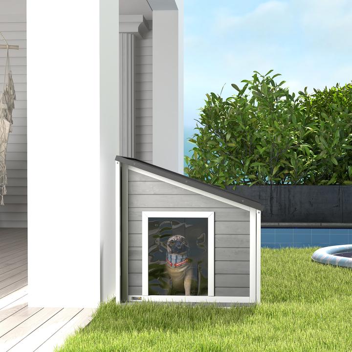 Actual product image PawHut Dog kennel with opening pitched asphalt roof (Dog house)