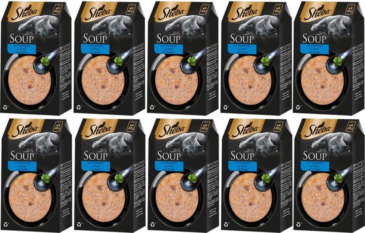 Produktbild Sheba SOUP Multipack Portionsbeutel Thunfisch (Adult, 10 Stk., 2100 g)