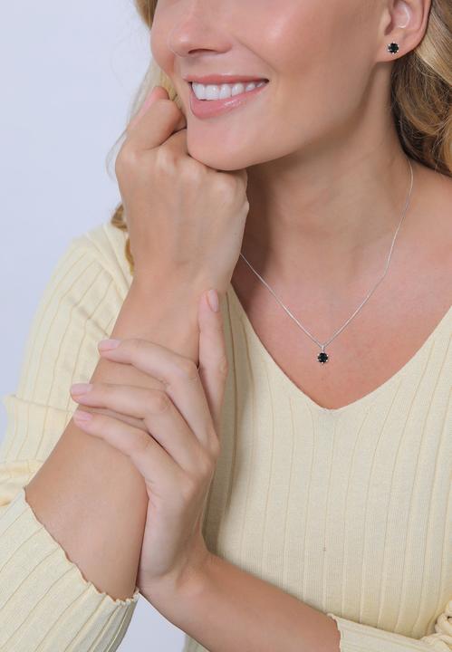 Immagine prodotto Elli Set di gioielli Solitario di cristallo Collana Orecchini Argento 925 (Argento 925)