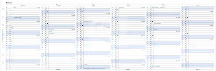 Filofax PE PLAN ANNUEL 2026 VERTICAL (Non contraignant, Allemand)