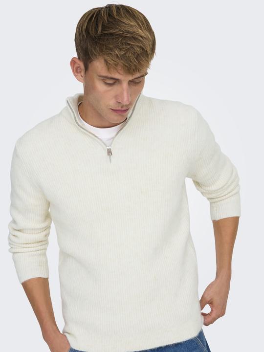 Produktbild Only & Sons Onstegan Reg 5 Wool Half Zip Knit Bf (XXL)