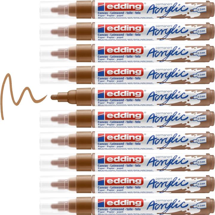 Image du produit Edding Marqueur acrylique 5100 Medium (Noisette, 3 mm, 1 x)