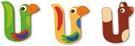 Actual product image Scratch Wooden letter U (MQ6)