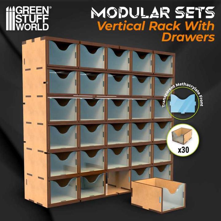 Produktbild Green Stuff World MDF Vertical rack with 30 Drawers