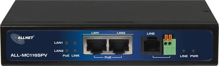Immagine prodotto Allnet Vettore modem VDSL2 punto-punto via 2 fili con PoE non gestito ALL-MC116SPV-VDSL2