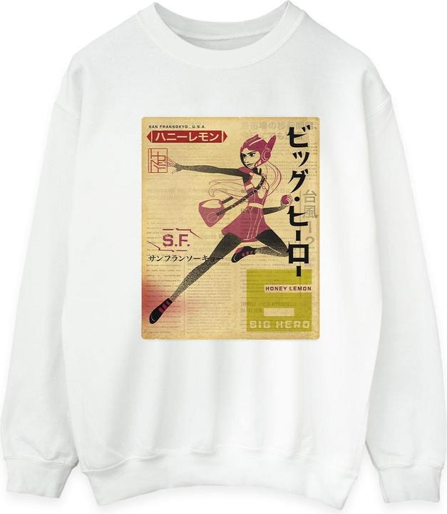 Disney Big Hero 6 Baymax Honey Lemon Newspaper Sweatshirt