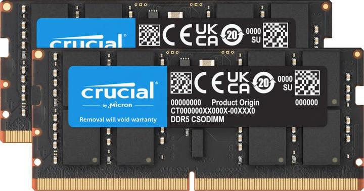 Actual product image Crucial DDR5-6400 Kit 64GB 2x32GB CSODIMM CL52 (2 x 32GB, 3200 MHz, DDR5 RAM, SO-DIMM)