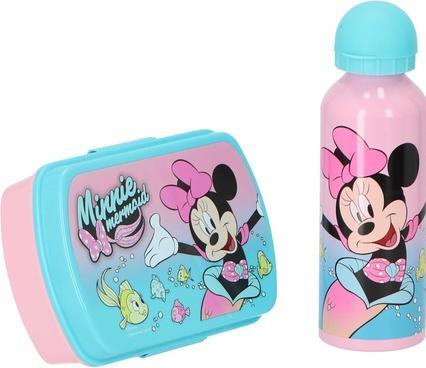 Actual product image Procos Disney Minnie Mermaid sandwich box + aluminum k