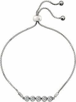 Immagine prodotto Hot Diamonds Bracciale sottile in argento con topazi e diamanti autentici Willow DL581