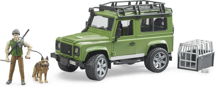 Immagine prodotto Bruder Land Rover Defender Station Wagon con guardia forestale e cane