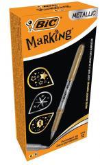 Image du produit Bic Marqueur Marking Metallic Ink en or et argent. (12 pièces) (Or et argent, 0.80 mm, 12 x)
