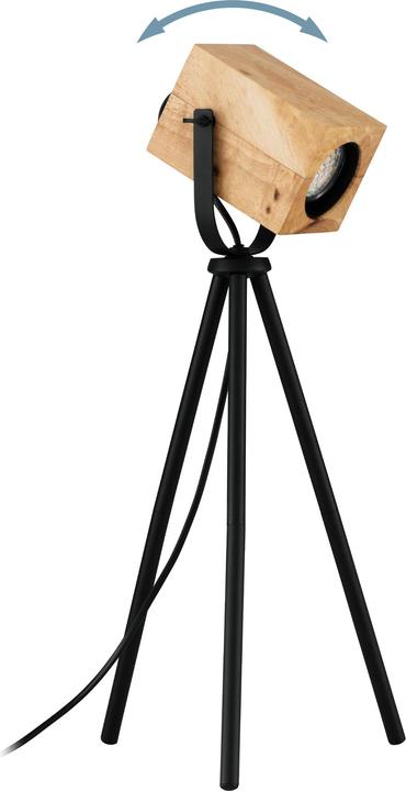 Immagine prodotto EGLO 43749 AYLES Lampada da tavolo LED GU10 1x3W nero marrone (GU10)