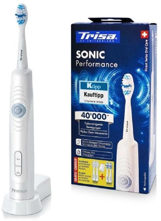Actual product image Trisa Sonic Performance Schallzahnbürste Promo mit 5 Refils (Sonic toothbrush)