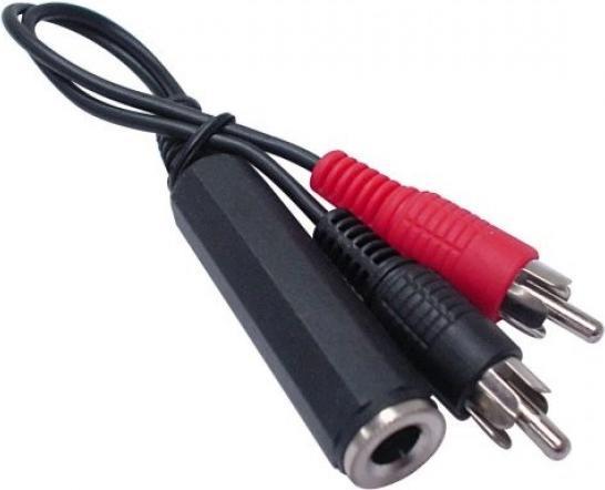 Produktbild Générique Audio jack adapter 6.35 F to 2 RCA M- 10 cm (0.10 m)