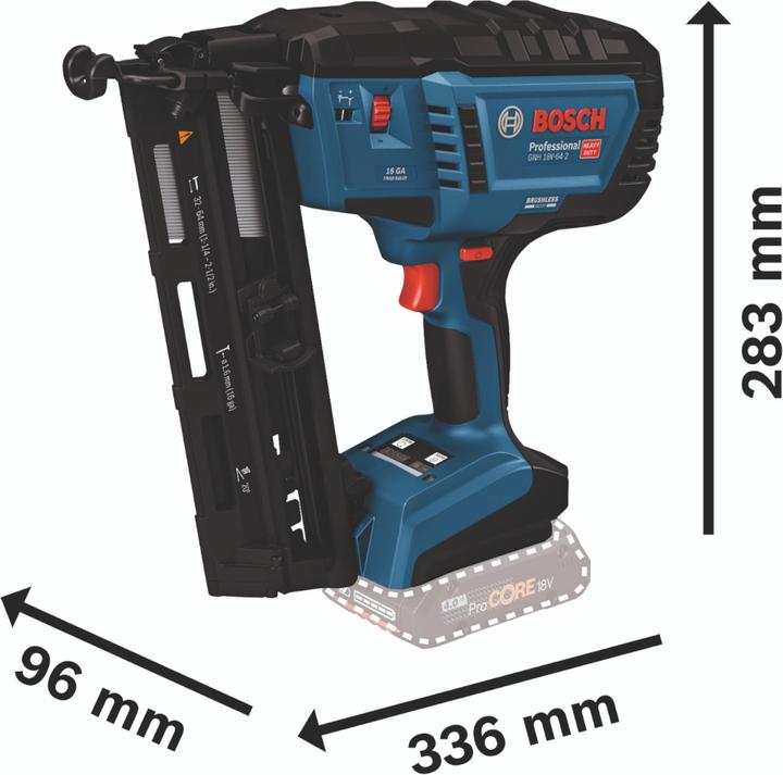 Immagine prodotto Bosch Professional Chiodatrice per legno a batteria GNH 18V-64-2, L-BOXX 238
